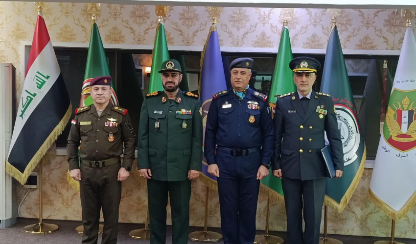 لقاء رئيس كلية العلاقات الدولية بالجامعة العليا للدفاع الوطني مع قيادات التعليم العسكري في العراق